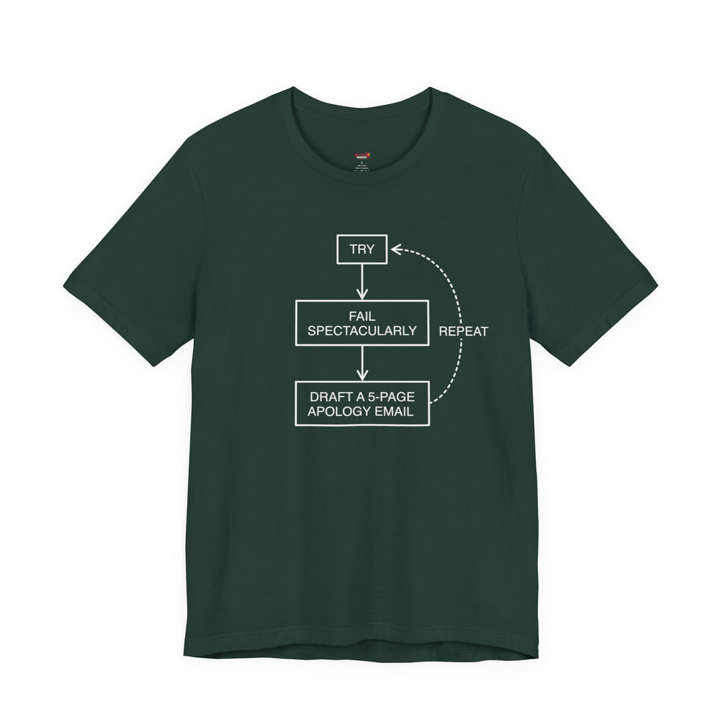 Try, Fail, Send a 5-Page Apology Email  T-Shirt