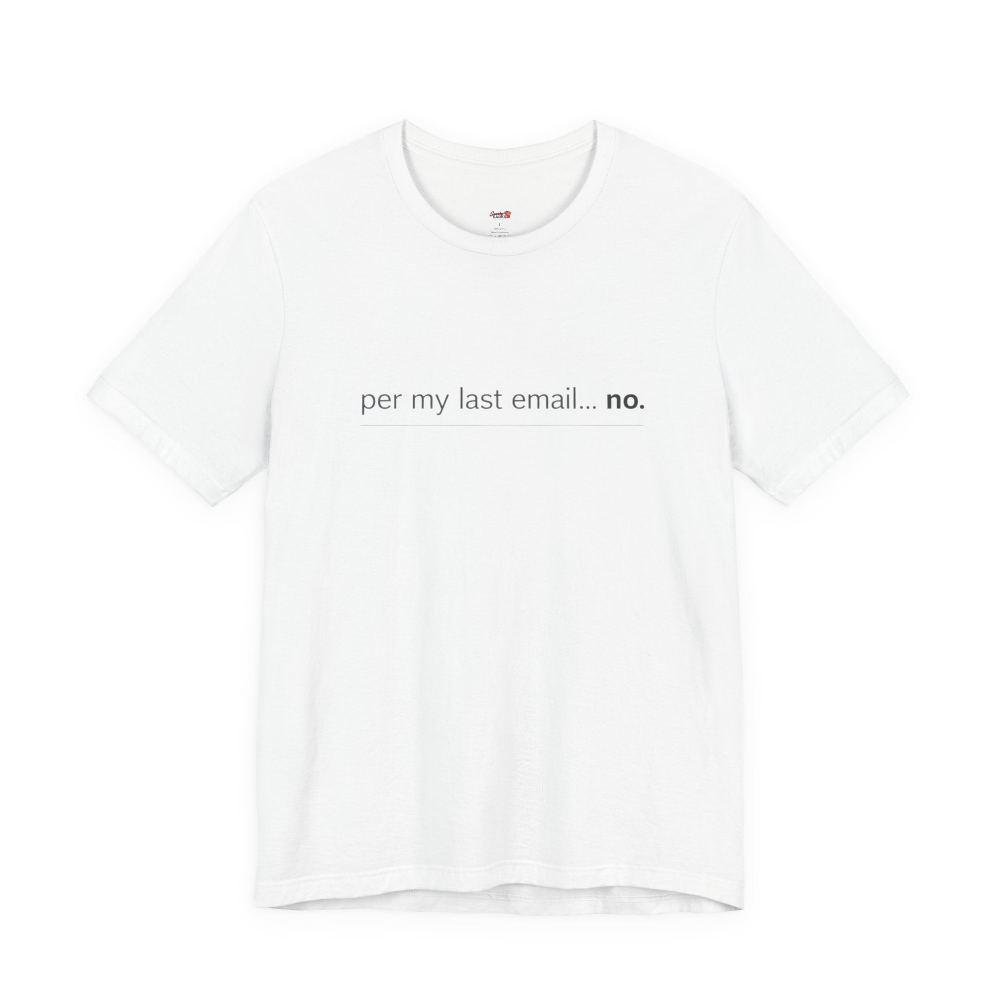 Per My Last Email -- No.  T-Shirt
