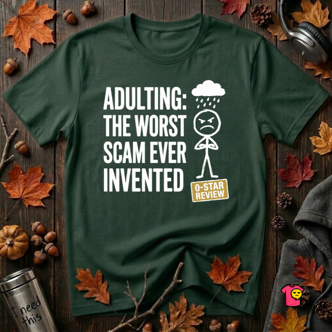 Adulting: The Worst Scam Ever Invented T-Shirt
