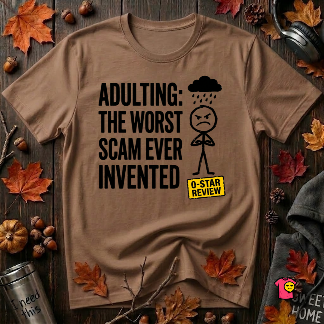 Adulting: The Worst Scam Ever Invented T-Shirt