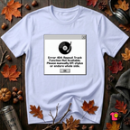 Error 404: Vinyl Record sarcastic graphic t-shirt in Ash by Snarky Sarks