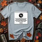Error 404: Vinyl Record sarcastic graphic t-shirt in Blue by Snarky Sarks
