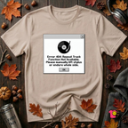 Error 404: Vinyl Record sarcastic graphic t-shirt in Natural by Snarky Sarks