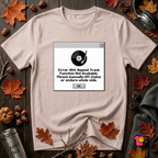 Error 404: Vinyl Record sarcastic graphic t-shirt in Soft Pink by Snarky Sarks
