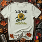 Gardening. For People Who Hate Adults sarcastic graphic t-shirt in Citron by Snarky Sarks