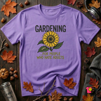 Gardening. For People Who Hate Adults sarcastic graphic t-shirt in Heather Team Purple by Snarky Sarks