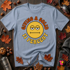 Giving a Solid 11 Percent sarcastic graphic t-shirt in Heather Prism Blue by Snarky Sarks