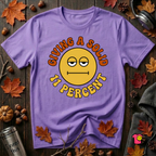 Giving a Solid 11 Percent sarcastic graphic t-shirt in Heather Team Purple by Snarky Sarks