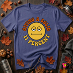 Giving a Solid 11 Percent sarcastic graphic t-shirt in Team Navy by Snarky Sarks