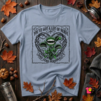 You've Got a Lot of Nerve Venus flytrap t-shirt in Heather Prism Blue by Snarky Sarks