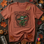 You've Got a Lot of Nerve Venus flytrap t-shirt in Rust by Snarky Sarks