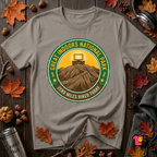 Great Indoors National Park sarcastic graphic t-shirt in Deep Heather by Snarky Sarks