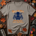 Here to Fish...Not Hear Your Life Story sarcastic graphic t-shirt in Deep Heather by Snarky Sarks