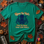Here to Fish...Not Hear Your Life Story sarcastic graphic t-shirt in Heather Kelly by Snarky Sarks