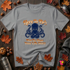 Here to Fish...Not Hear Your Life Story sarcastic graphic t-shirt in Heather Storm by Snarky Sarks