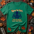 Here to Fish...Not Hear Your Life Story sarcastic graphic t-shirt in Kelly by Snarky Sarks