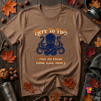 Here to Fish...Not Hear Your Life Story sarcastic graphic t-shirt in Sand Dune by Snarky Sarks