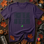 I Fought the Lake and the Lake Won sarcastic graphic t-shirt in Purple by Snarky Sarks