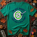 I'm Not Angry, I Just Have a New Hobby sarcastic graphic t-shirt in Heather Kelly by Snarky Sarks