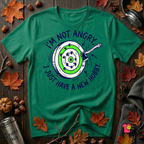 I'm Not Angry, I Just Have a New Hobby sarcastic graphic t-shirt in Kelly by Snarky Sarks