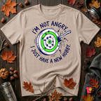 I'm Not Angry, I Just Have a New Hobby sarcastic graphic t-shirt in Natural by Snarky Sarks
