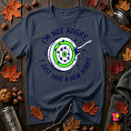 I'm Not Angry, I Just Have a New Hobby sarcastic graphic t-shirt in Navy by Snarky Sarks
