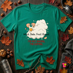 I'm Not Baking, I'm Coping sarcastic baking graphic t-shirt in Heather Kelly by Snarky Sarks