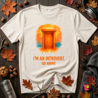 I'm an Introvert. Go Away. sarcastic graphic t-shirt in White by Snarky Sarks