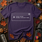 Internal Filter Not Found sarcastic graphic t-shirt in Team Purple by Snarky Sarks