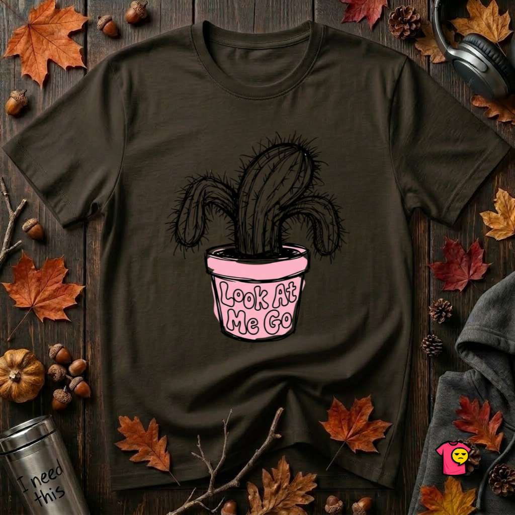Look At Me Go sarcastic graphic t-shirt in Black by Snarky Sarks