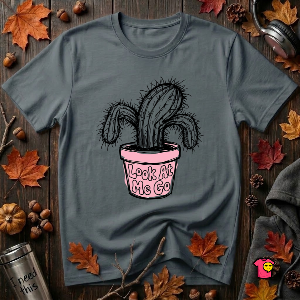 Look At Me Go sarcastic graphic t-shirt in Dark Gray by Snarky Sarks