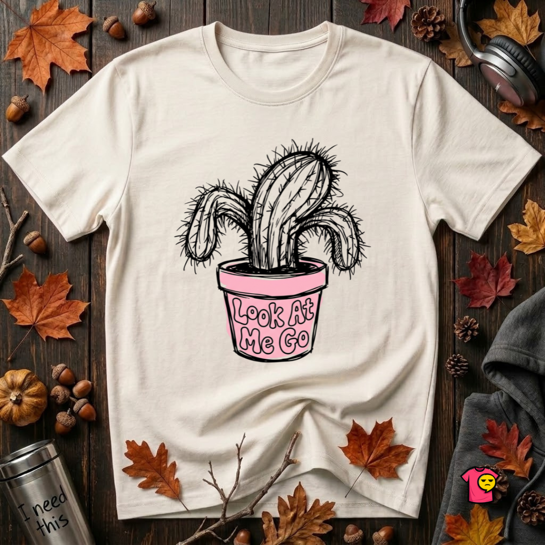 Look At Me Go sarcastic graphic t-shirt in White by Snarky Sarks