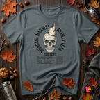 Mundane Madness Tour sarcastic graphic t-shirt in Dark Gray by Snarky Sarks