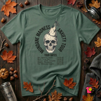 Mundane Madness Tour sarcastic graphic t-shirt in Heather Forest by Snarky Sarks
