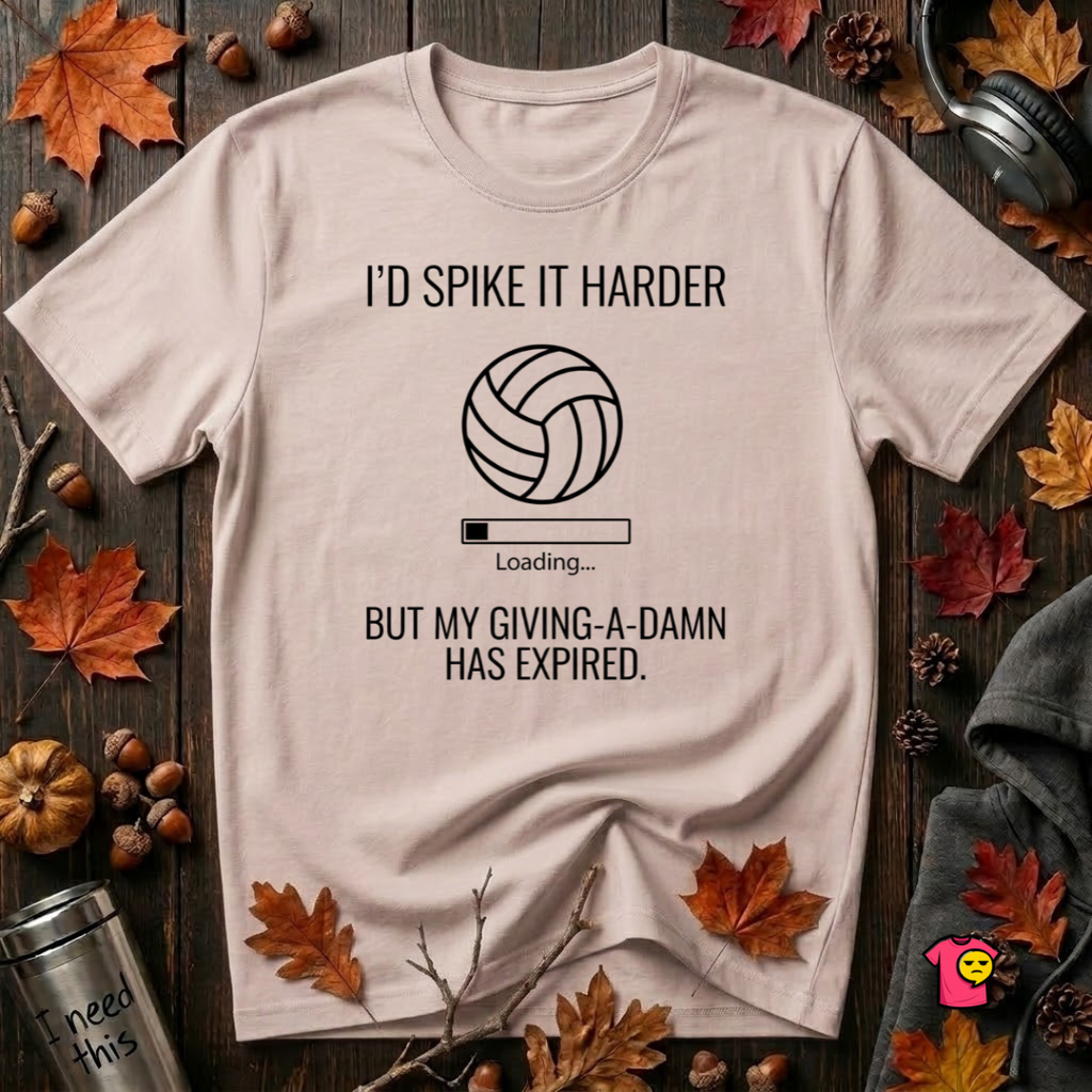 My Give a Damn Expired sarcastic graphic t-shirt in Soft Pink by Snarky Sarks