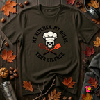 My Kitchen. My Rules. Your Silence. sarcastic graphic t-shirt in Black by Snarky Sarks