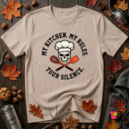 My Kitchen. My Rules. Your Silence. sarcastic graphic t-shirt in Natural by Snarky Sarks