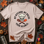 My Kitchen. My Rules. Your Silence. sarcastic graphic t-shirt in Soft Pink by Snarky Sarks