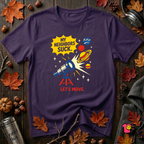 My Neighbors Suck. Let's Move. sarcastic graphic t-shirt in Team Purple by Snarky Sarks