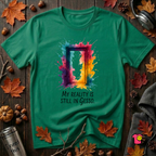 My Reality is Still in Gesso sarcastic art graphic t-shirt in Kelly by Snarky Sarks