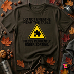 Pieces Currently Under Sorting sarcastic puzzle graphic t-shirt in Black by Snarky Sarks
