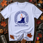 Professional Bottom Feeder sarcastic fishing t-shirt in Ash by Snarky Sarks