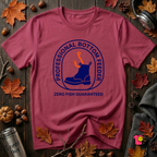Professional Bottom Feeder sarcastic fishing t-shirt in Cardinal by Snarky Sarks