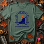 Professional Bottom Feeder sarcastic fishing t-shirt in Heather Forest by Snarky Sarks