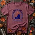 Professional Bottom Feeder sarcastic fishing t-shirt in Maroon by Snarky Sarks