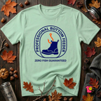 Professional Bottom Feeder sarcastic fishing t-shirt in Mint by Snarky Sarks