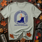 Professional Bottom Feeder sarcastic fishing t-shirt in Sage by Snarky Sarks