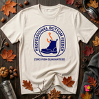 Professional Bottom Feeder sarcastic fishing t-shirt in White by Snarky Sarks