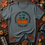 Professional Underachiever sarcastic graphic t-shirt in Dark Gray by Snarky Sarks