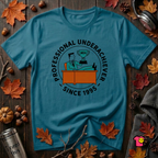 Professional Underachiever sarcastic graphic t-shirt in Deep Teal by Snarky Sarks